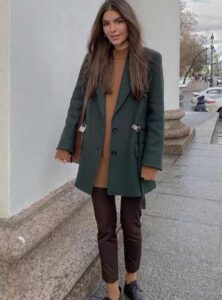 Coat With Pants Casual Outfit