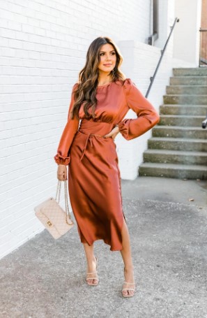 What Color Shoes To Wear With Copper Dress & Outfits