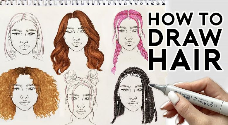 How To Draw Different Types Of Hair